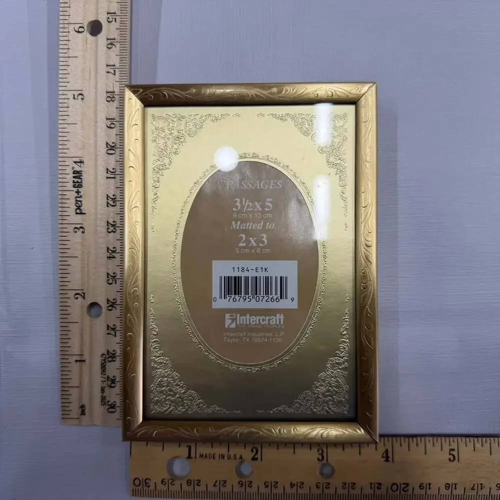 2 Small Goldtone Picture Frames Hallmark And Intercraft